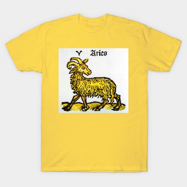 Vintage Signs of the Zodiac, Aries the Ram T-Shirt by MasterpieceCafe